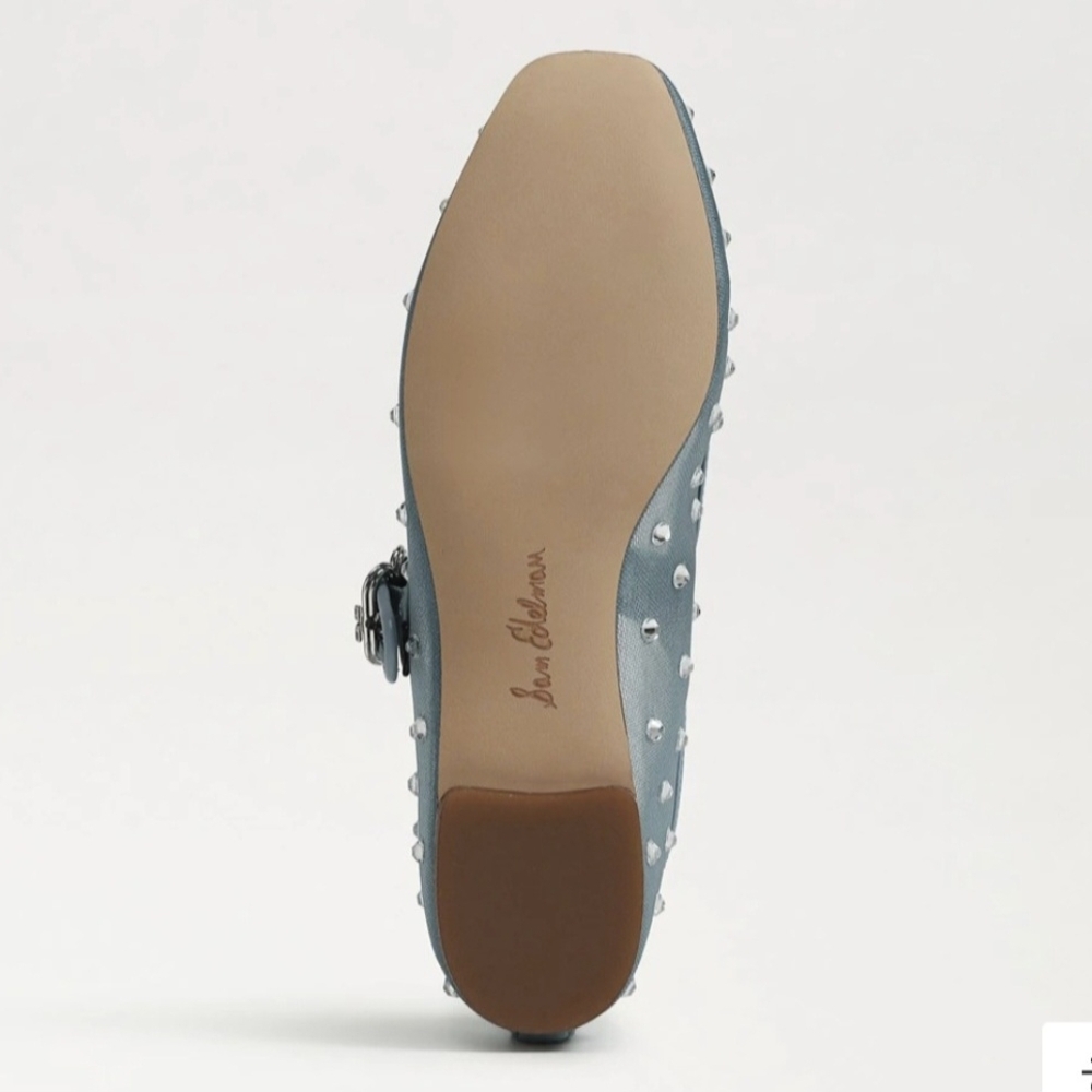 Sam Edelman Michaela Shine Coastal Blue Mesh Mary Jane Women sizes 7 NIB - Picture 6 of 8